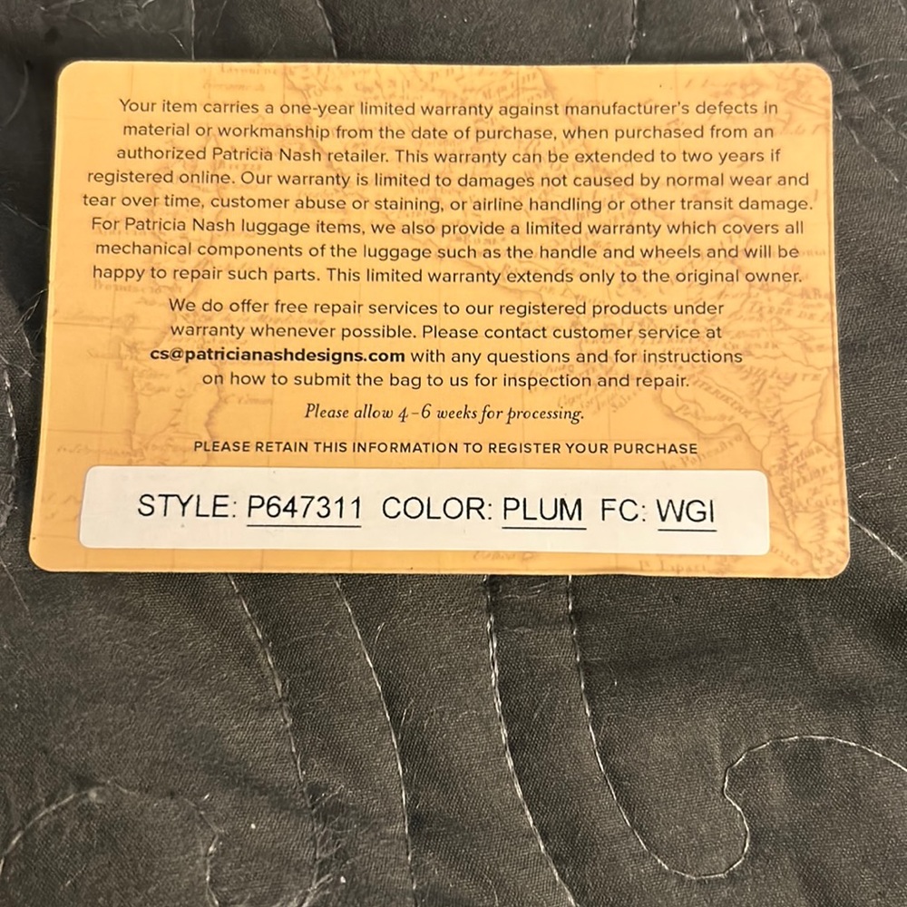 Patricia Nash Everly Frame wallet Distressed Plum